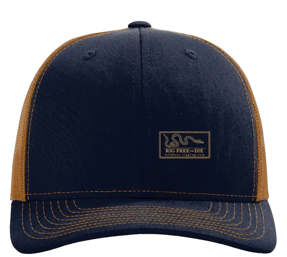 Rig Free or Die Hat 2 toned Trucker